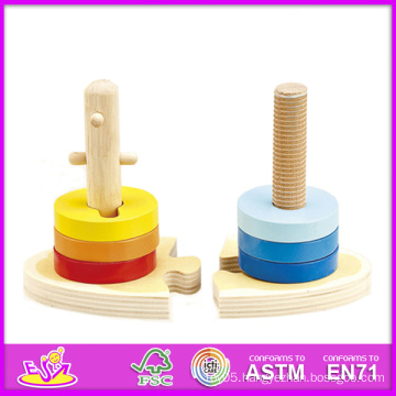 2015 New Children Wooden Stacking Toy, Popular Baby Wooden Stacking Toy, Market Newly Small Wooden Stacking Toy for Kids W13e010